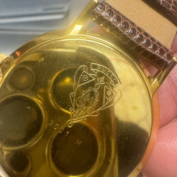 Gucci Ladies Gold Dial Sherry Line 18K Electro plated Vintage Swiss Made 17cm - Picture 12 of 17